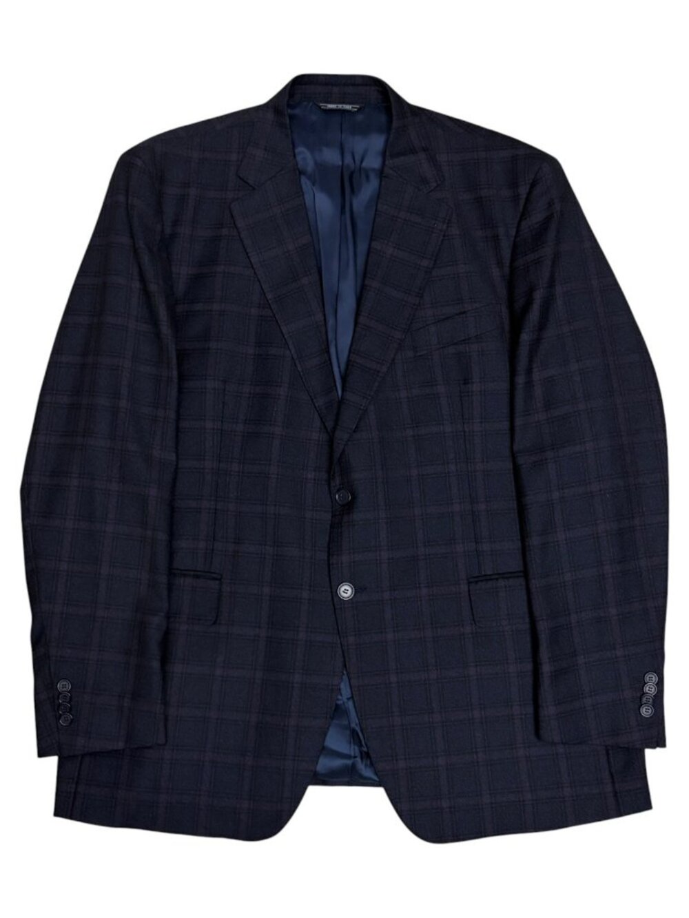 ZANETTI ITALY BLAZER Sport Coat Luxury WOOL Business Plaid Jacket Mens 50L / 2XL